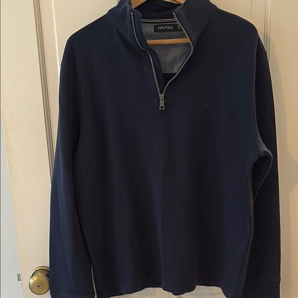 Nautica Men's Navy Half-Zip Sweater